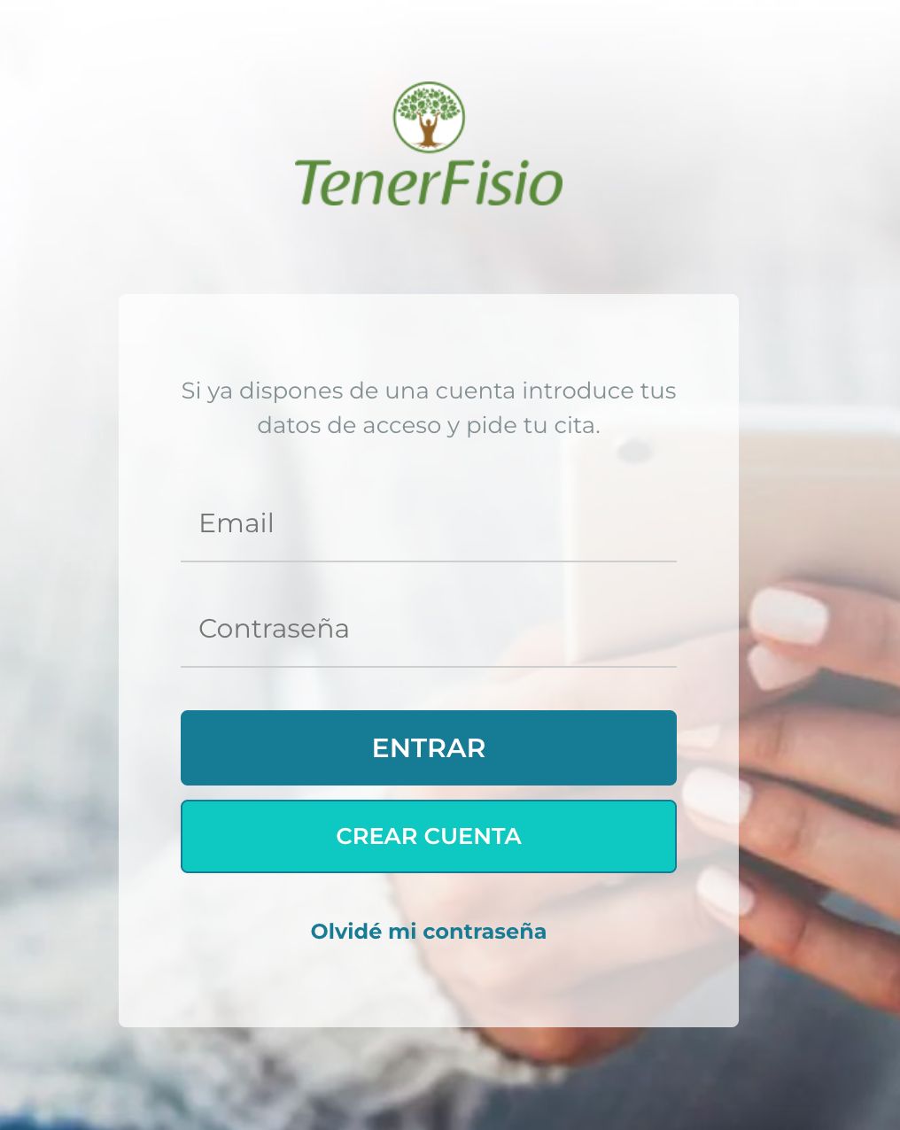 Paso 1 del proceso de reserva online